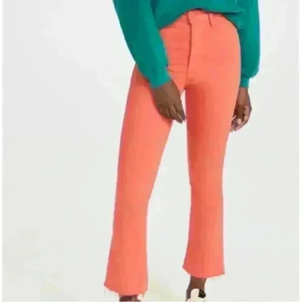 MOTHER Denim The Hustler Ankle Fray Second Chance in Persimmon, Size 26